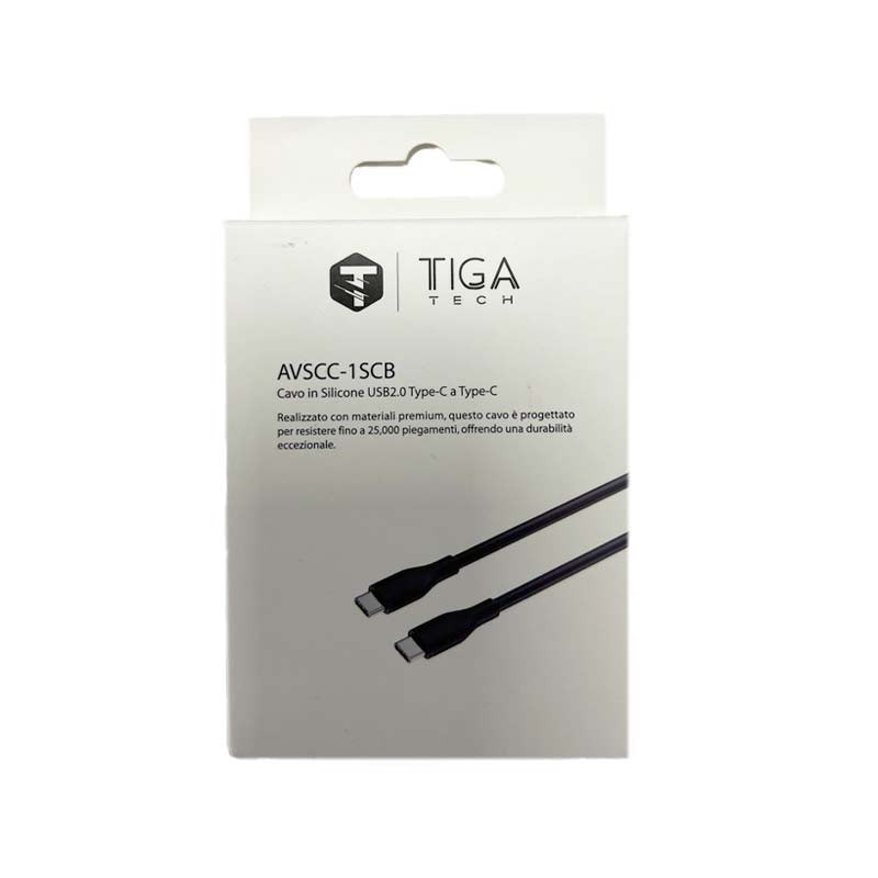 Tiga Tech AVSCC - 1SCB: Cavo in Silicone USB2.0 Type-C a Type-C – Affi